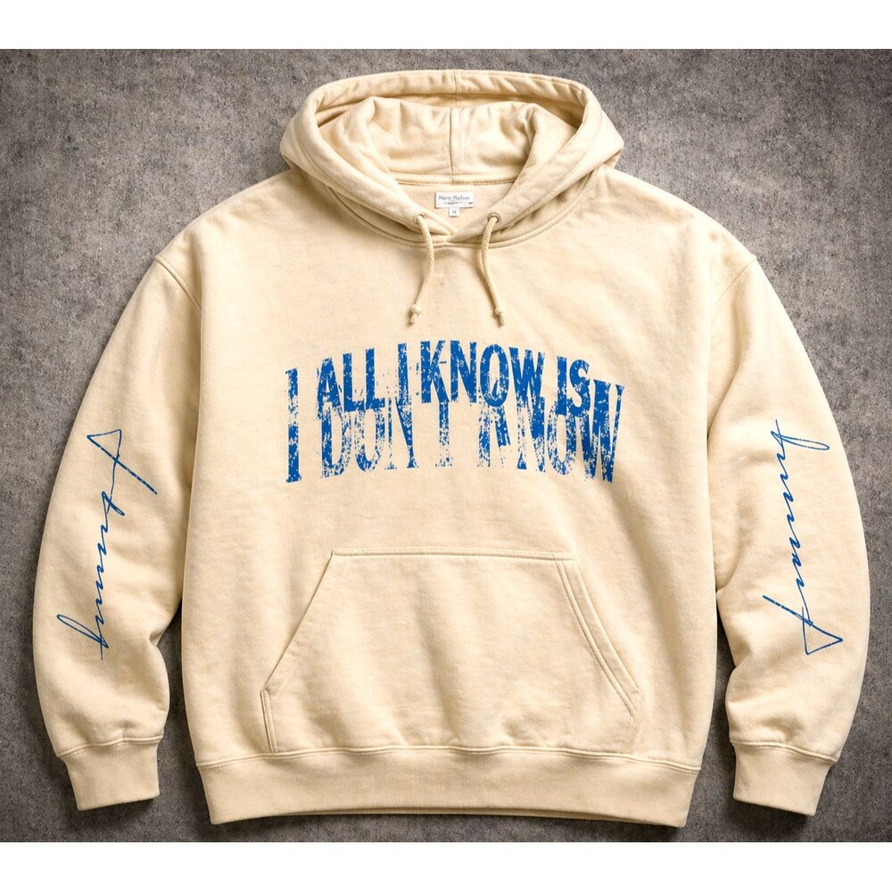 Harry Hudson Hoodie Men Med All I Know Is This Tour Merch Beige Graphic Pullover